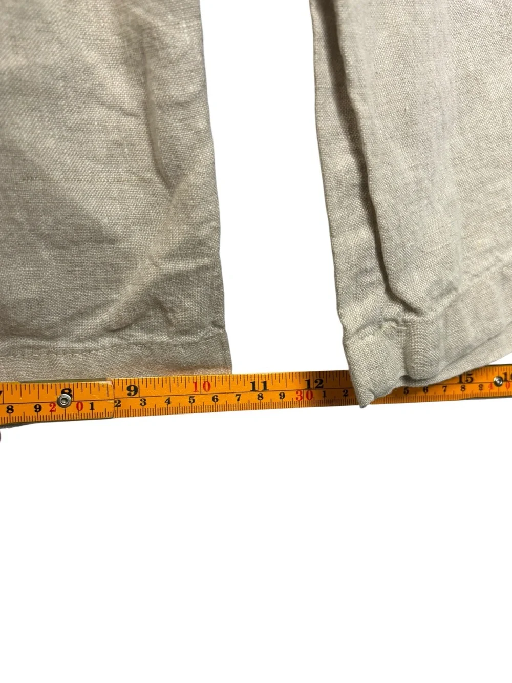 Reformation Beige Linen Trousers Pants Size 10 Minimalist Contemporary